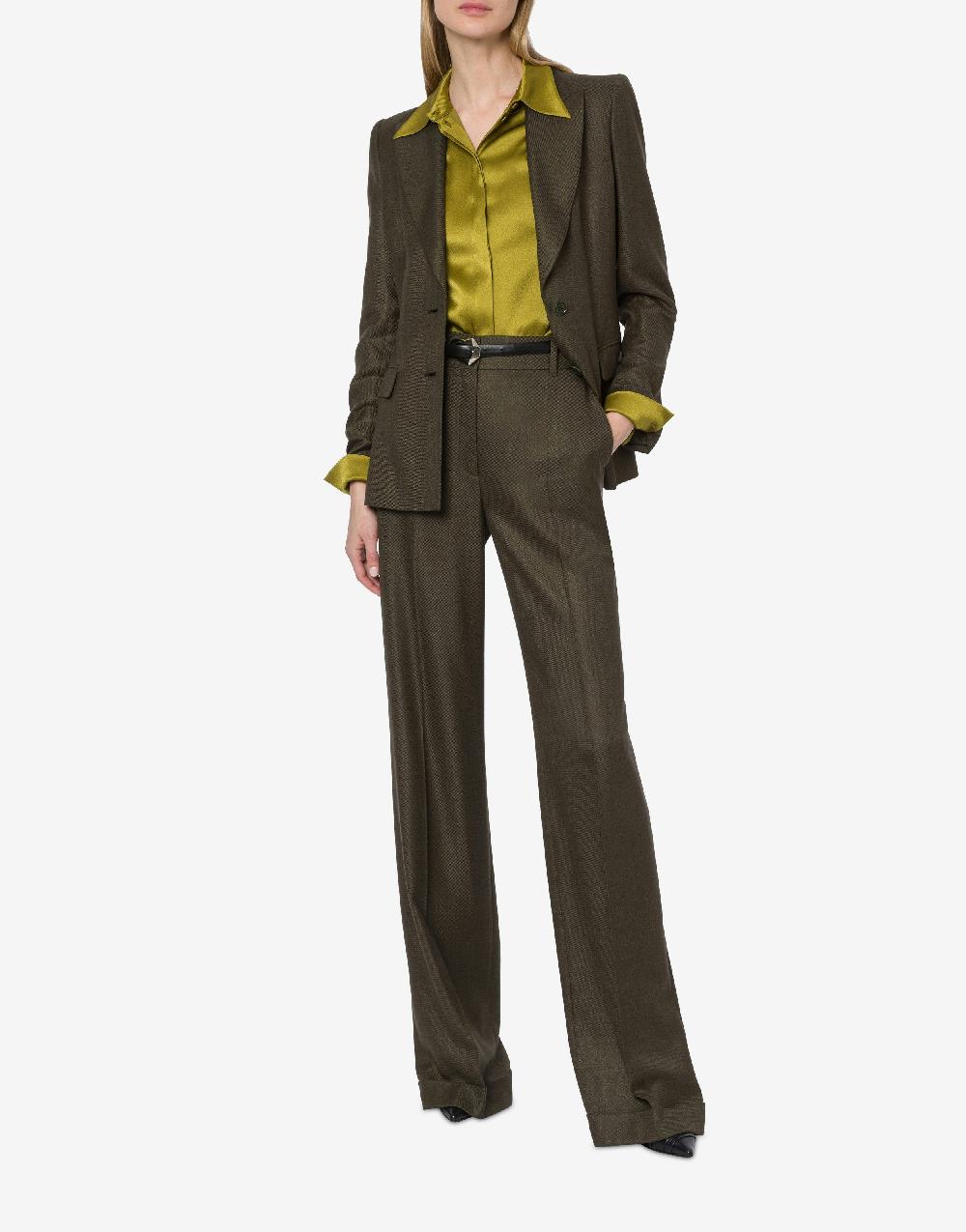 Alberta Ferretti Giacca in twill fiammato Vendita Calda