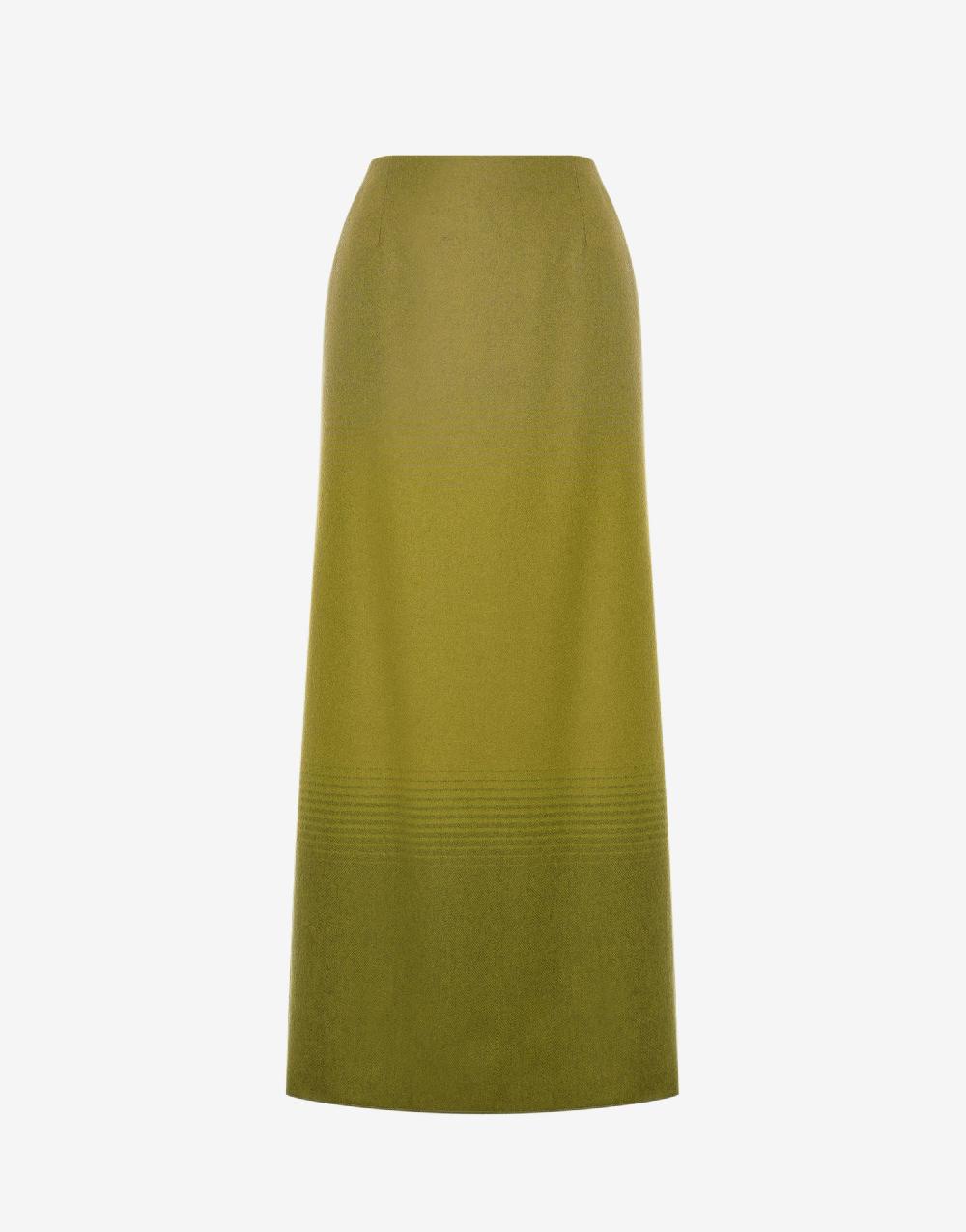 Alberta Ferretti Gonna lunga in flanella sfumata