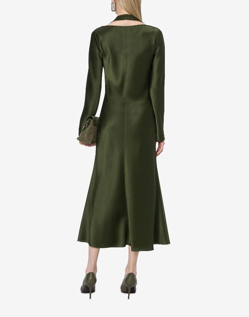 Alberta Ferretti Abito longuette in raso Nuova