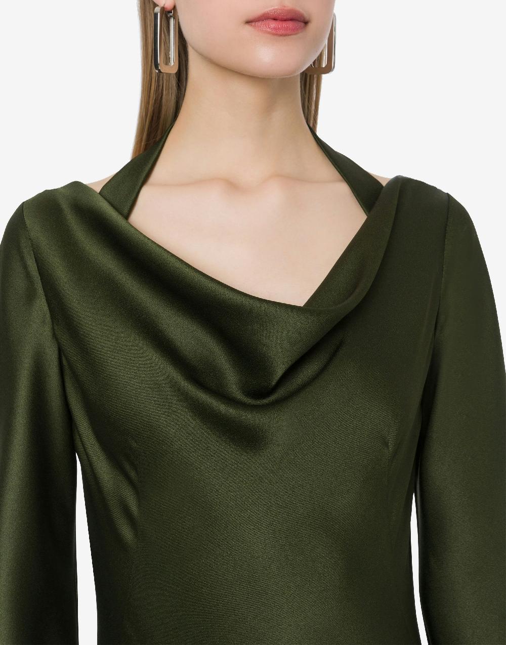 Alberta Ferretti Abito longuette in raso Nuova