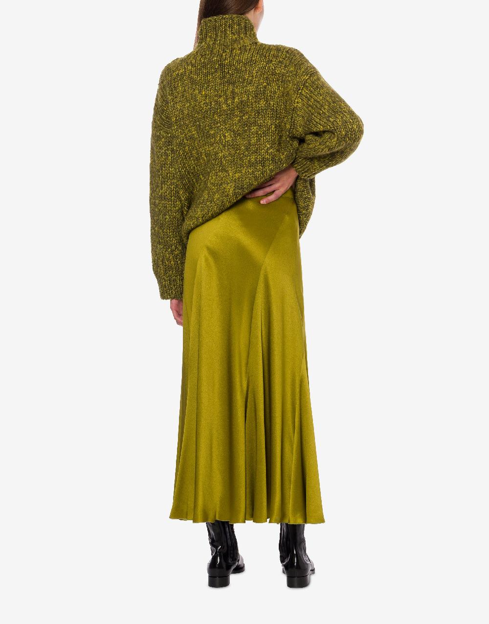 Alberta Ferretti Gonna longuette in raso Italia