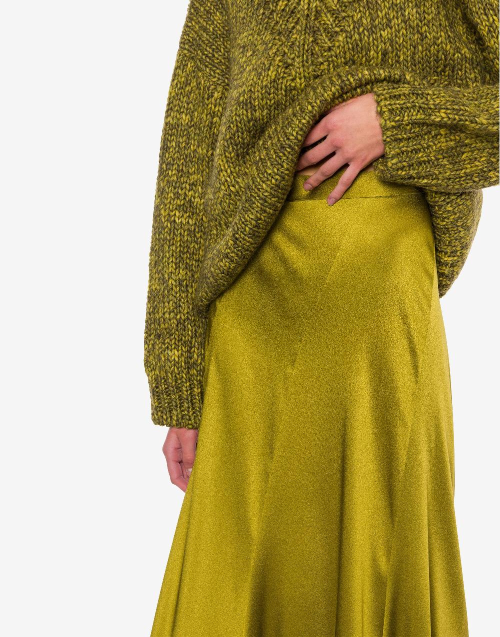 Alberta Ferretti Gonna longuette in raso Italia
