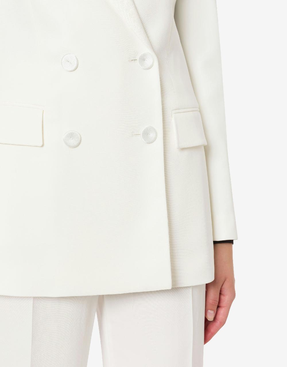 Alberta Ferretti Giacca doppiopetto in cady stretch 2025