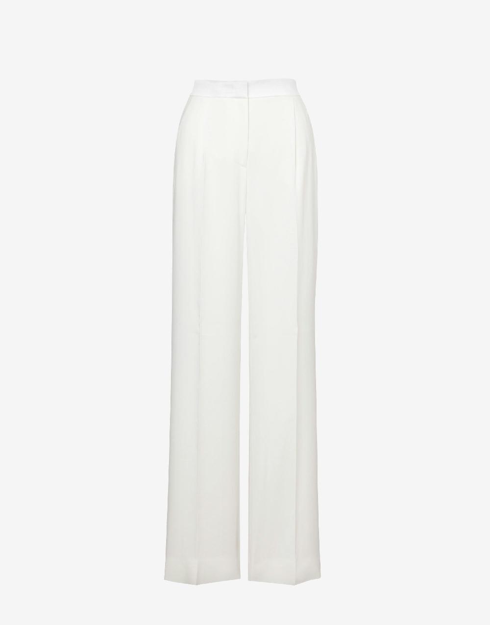 Alberta Ferretti Pantalone in cady stretch con dettagli in raso In Linea