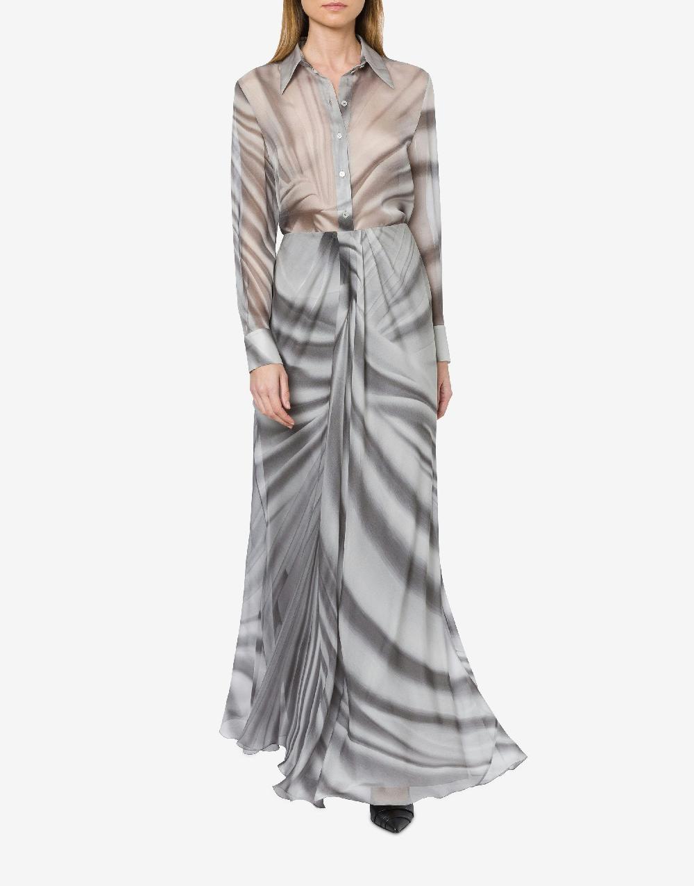 Alberta Ferretti Gonna in chiffon con stampa Drappeggio Qualità