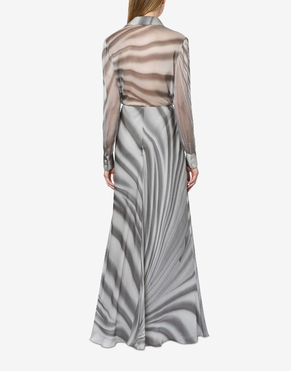 Alberta Ferretti Gonna in chiffon con stampa Drappeggio Qualità