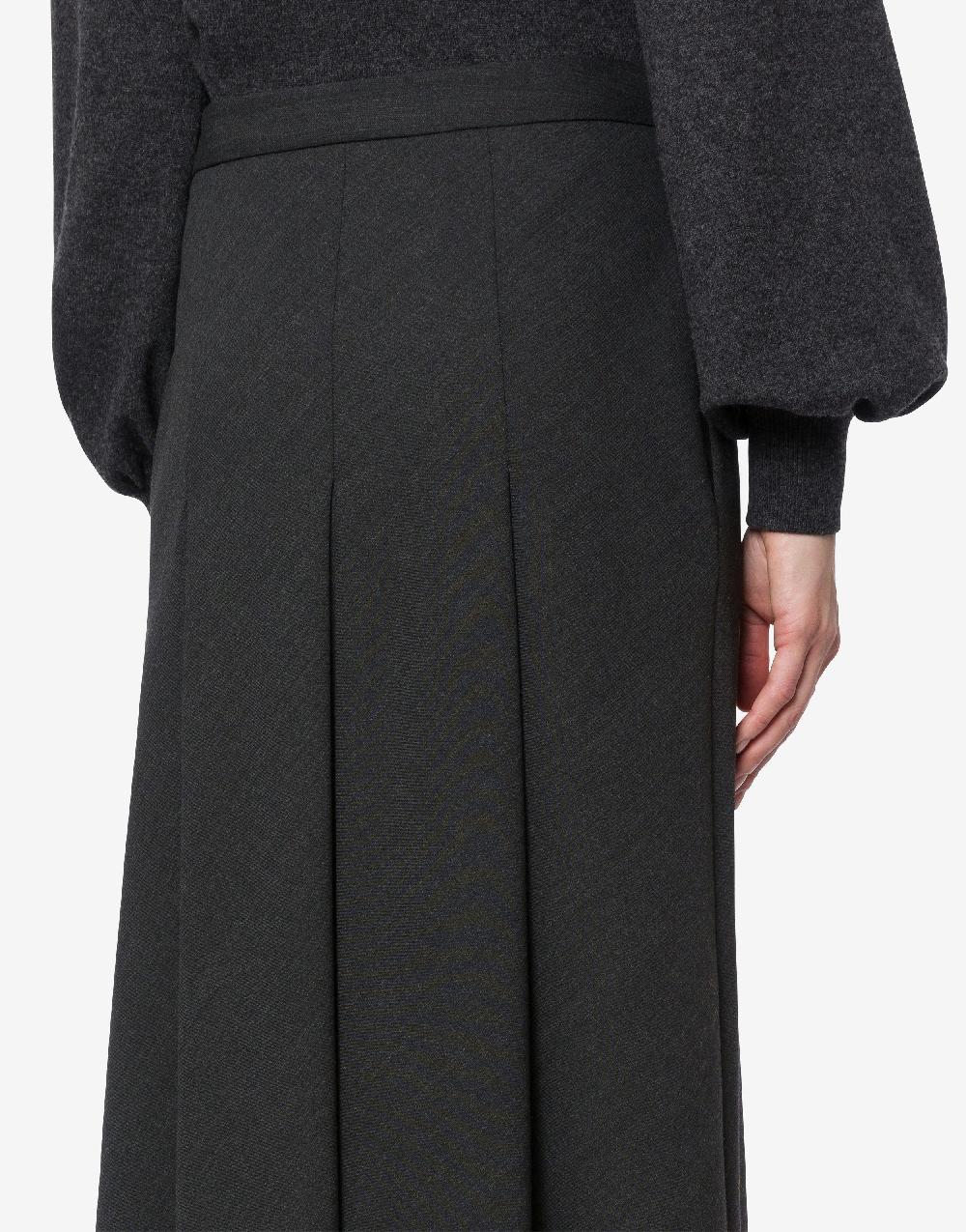 Alberta Ferretti Gonna lunga in twill di lana stretch Spedizione Gratuita