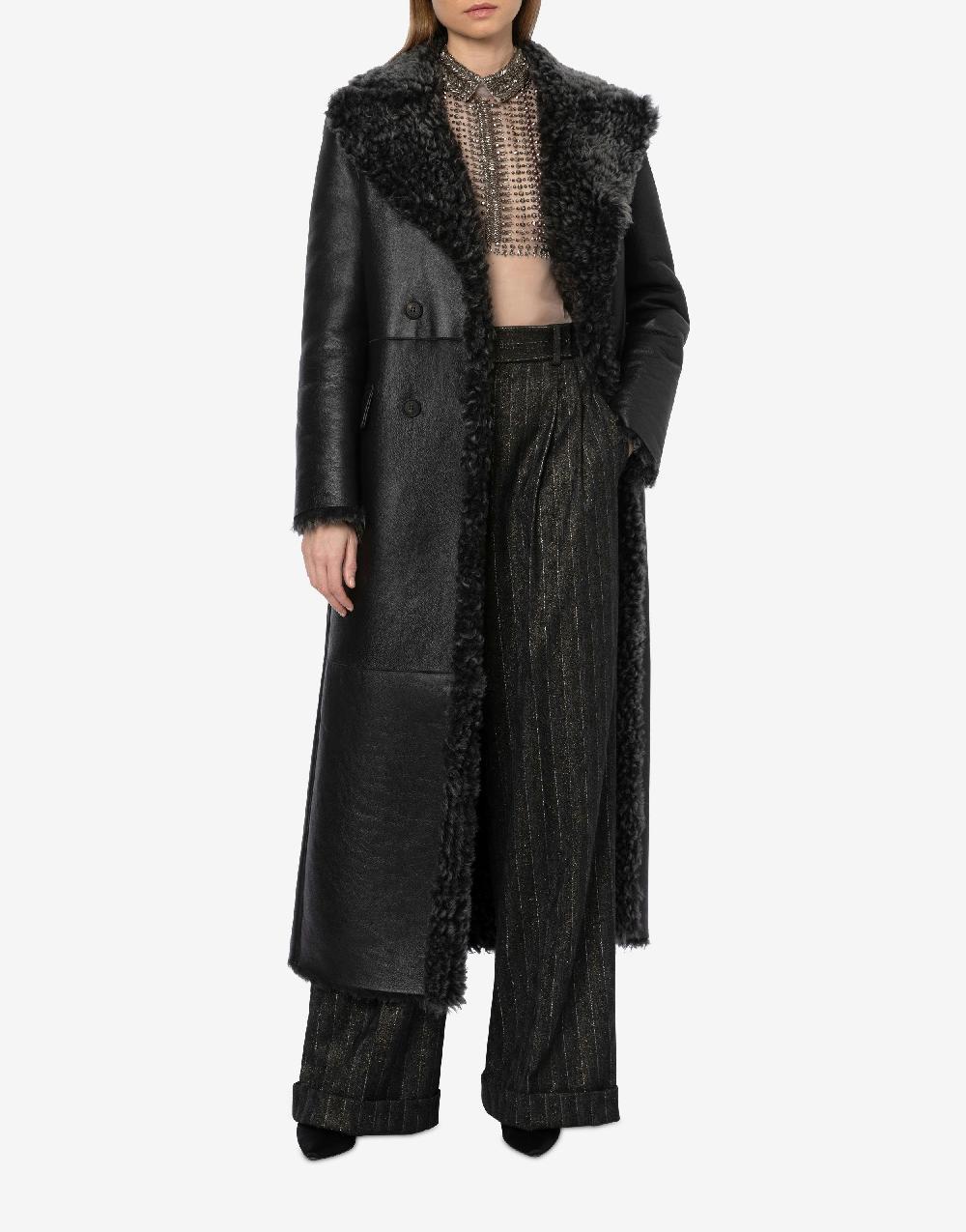 Alberta Ferretti Montone lungo in shearling nappato Pezzi Unici
