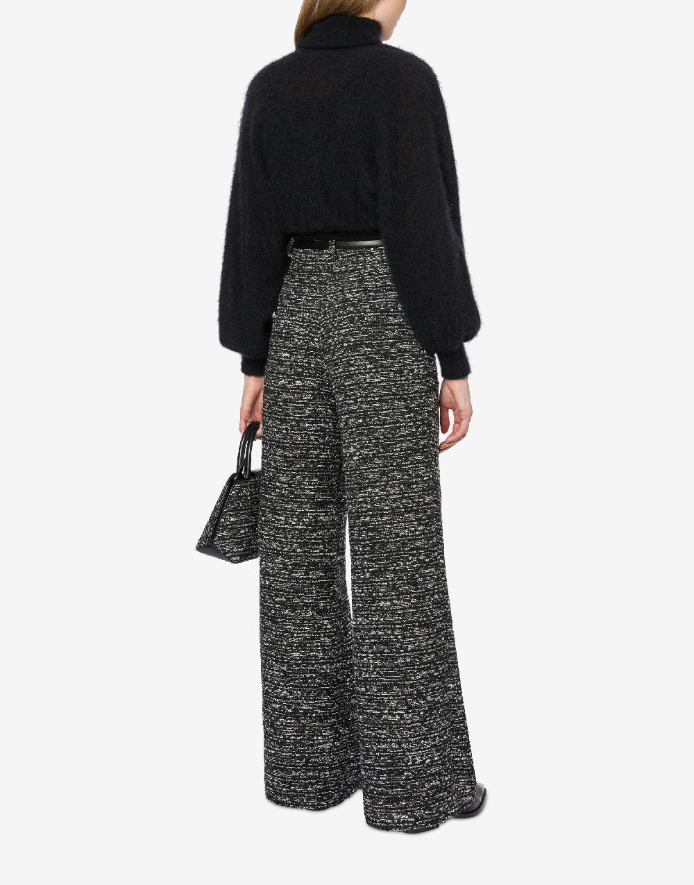 Alberta Ferretti Pantalone oversize in tweed bottonato Qualità Garantita