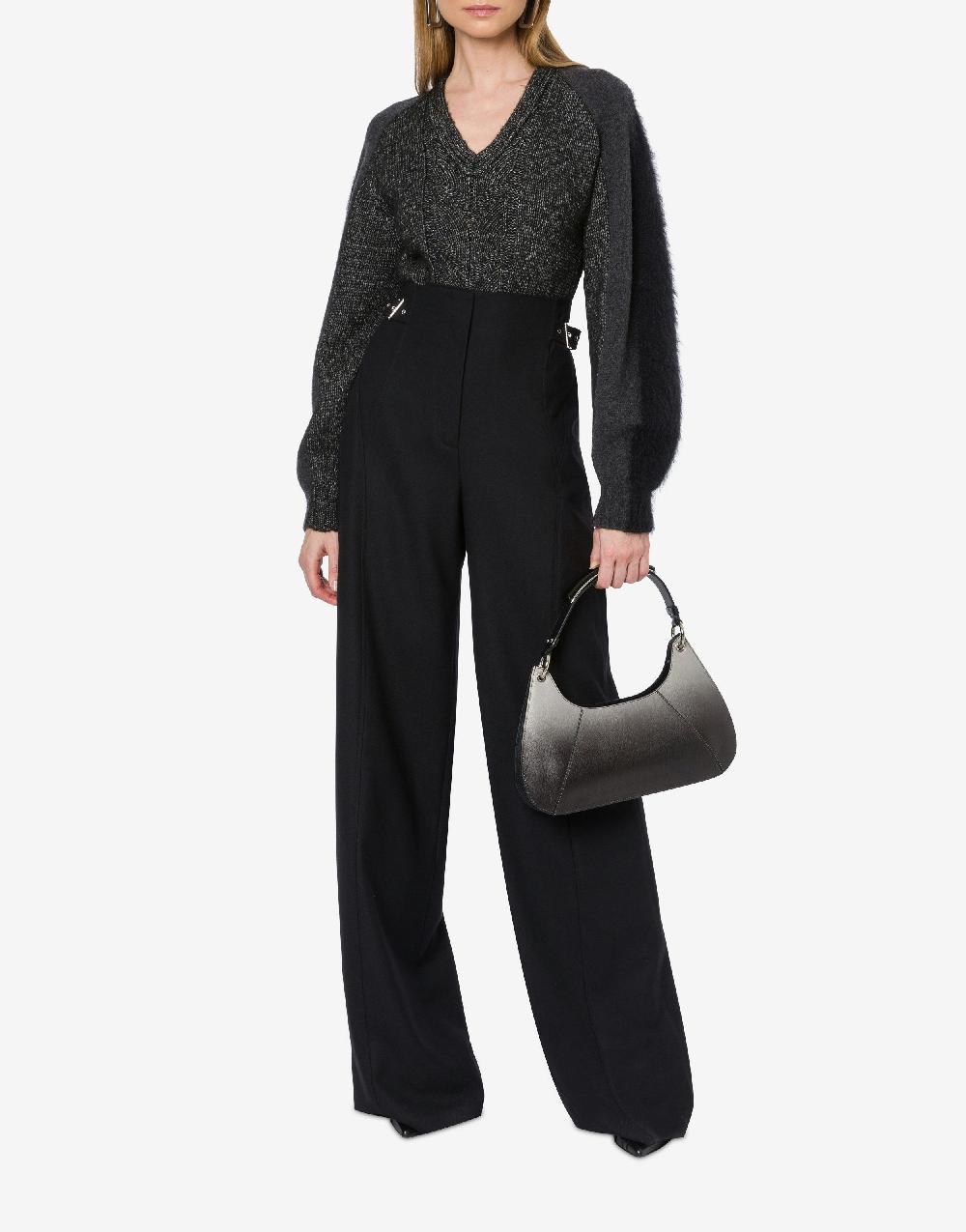 Alberta Ferretti Maglione con maniche in misto lana cashmere Shopping Online