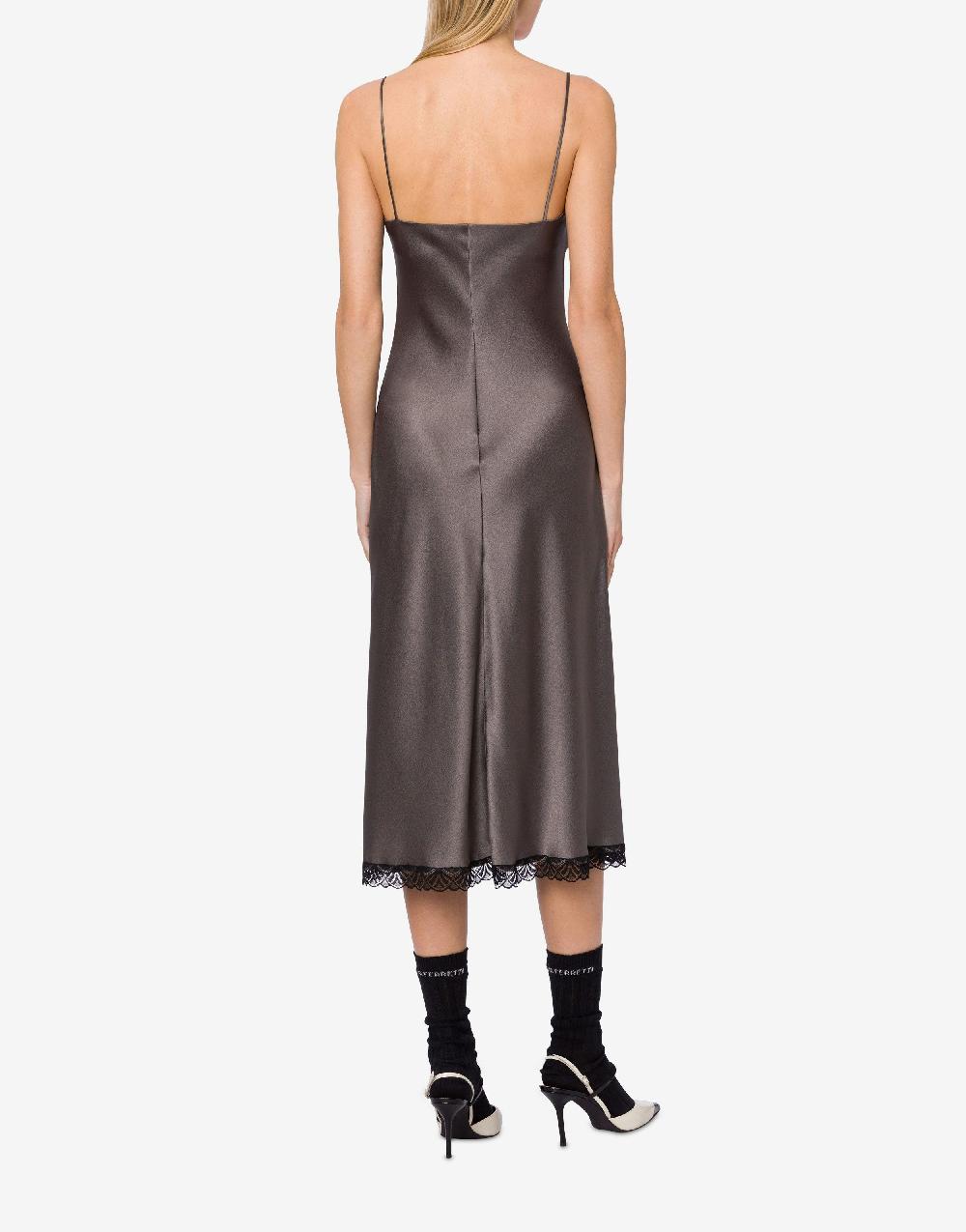 Alberta Ferretti Abito sottoveste in raso con pizzo Prezzo Ridotto