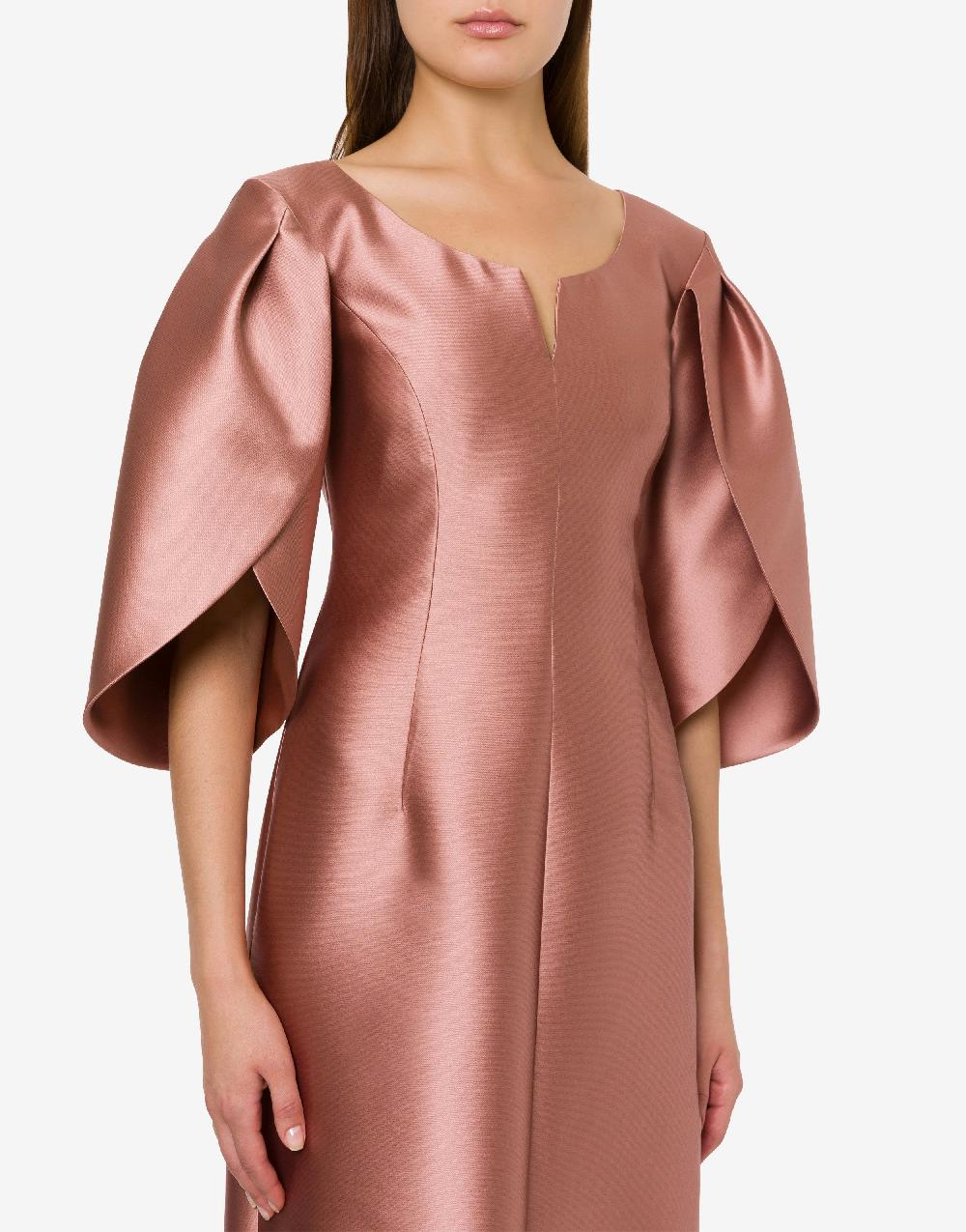 Alberta Ferretti Abito in mikado con maniche tulipano In Vendita