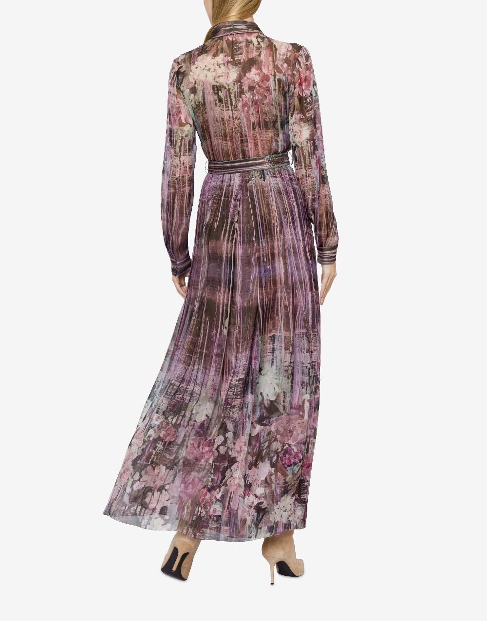 Alberta Ferretti Abito in chiffon con stampa Dripping Roses I Più Venduti