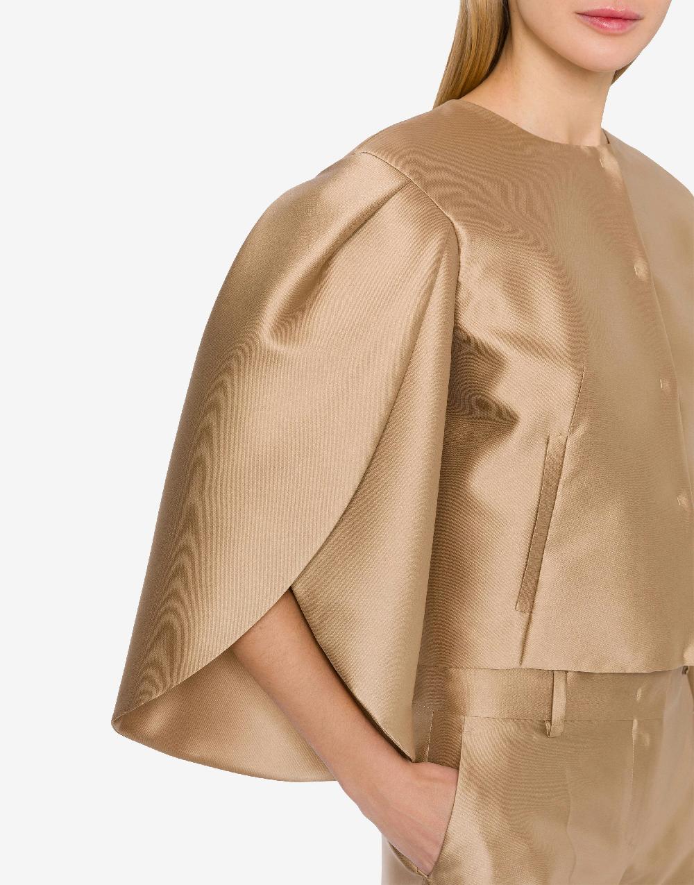Alberta Ferretti Giacca corta in mikado con maniche tulipano Soddisfazione Garantita
