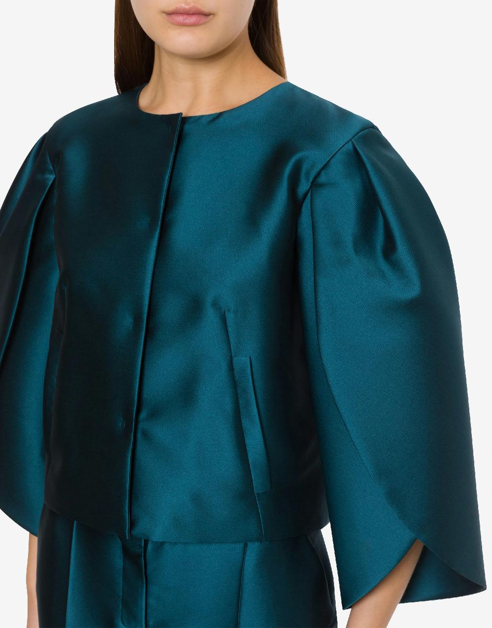 Alberta Ferretti Giacca corta in mikado con maniche tulipano Affare Del Giorno