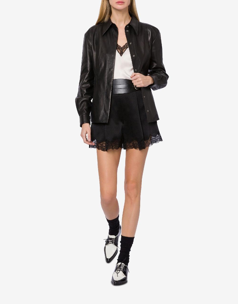 Alberta Ferretti Short in raso con pizzo Outlet