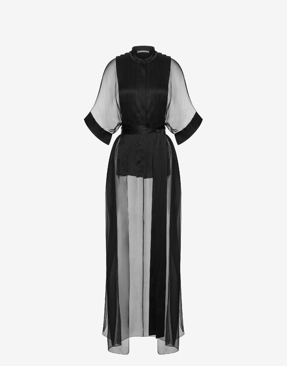 Alberta Ferretti Camicia in raso e chiffon organico