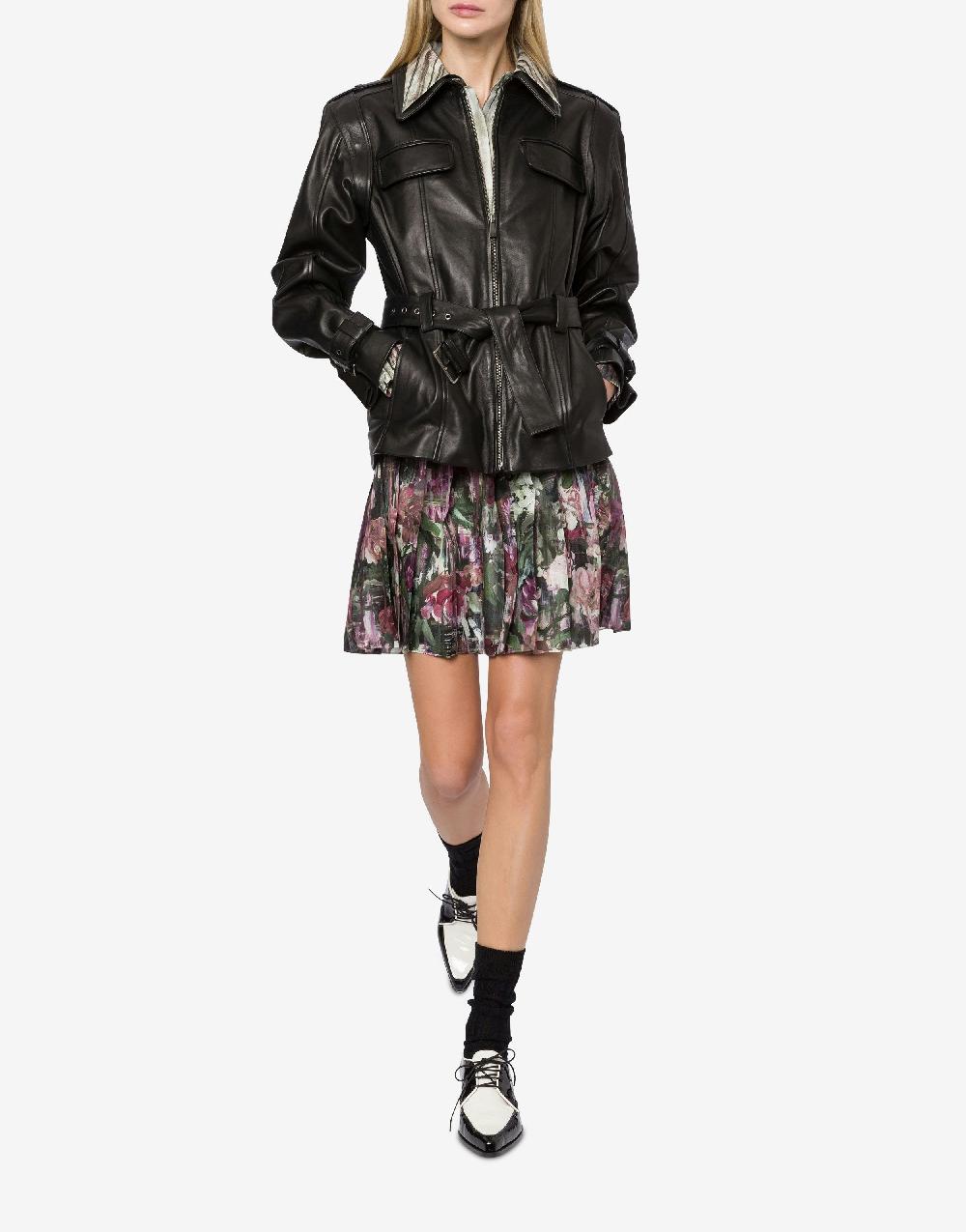 Alberta Ferretti Giacca biker in nappa glossy Saldi