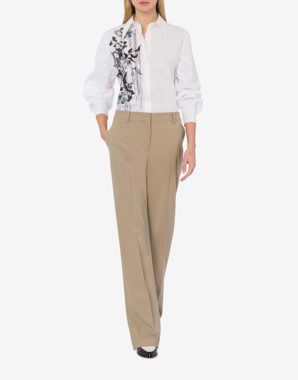 Alberta Ferretti Camicia in popeline stretch Dripping Roses Offerte