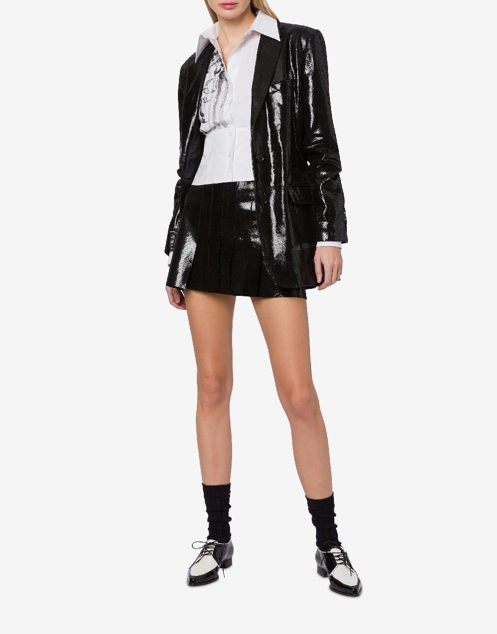 Alberta Ferretti Giacca in suede con stampa Snake I Più Venduti