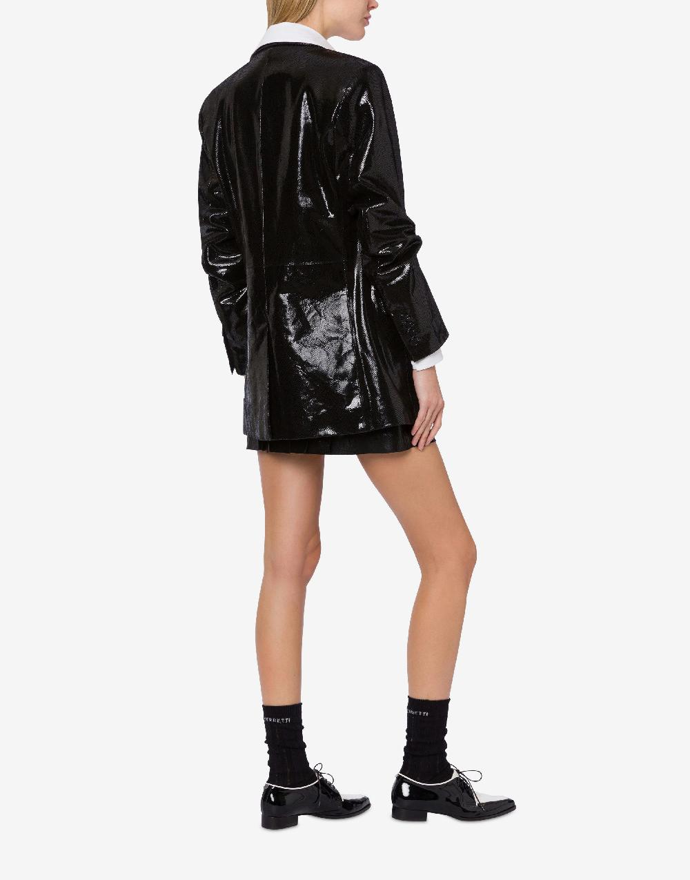 Alberta Ferretti Giacca in suede con stampa Snake I Più Venduti
