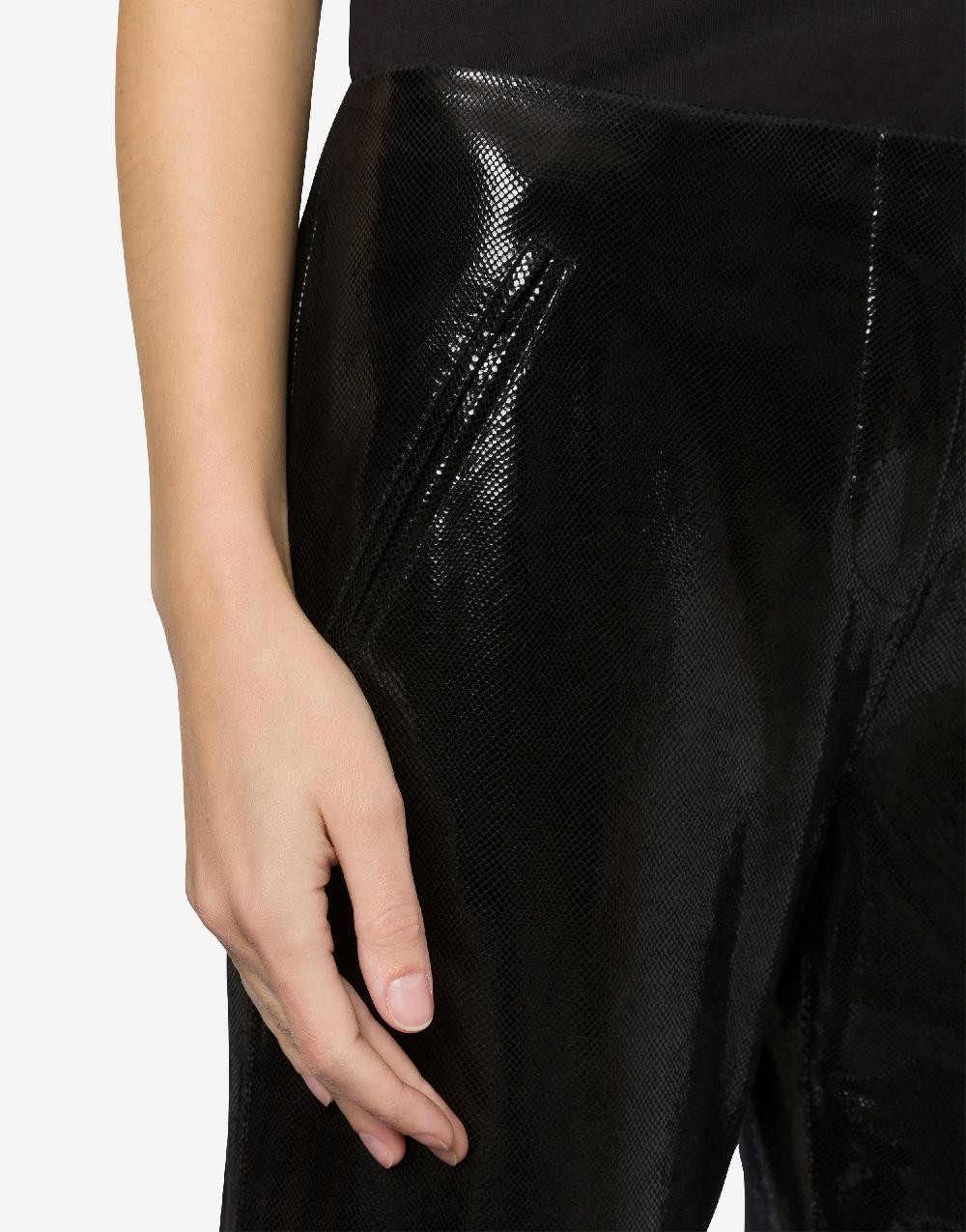 Alberta Ferretti Pantalone in suede stampa Snake Vendite Flash