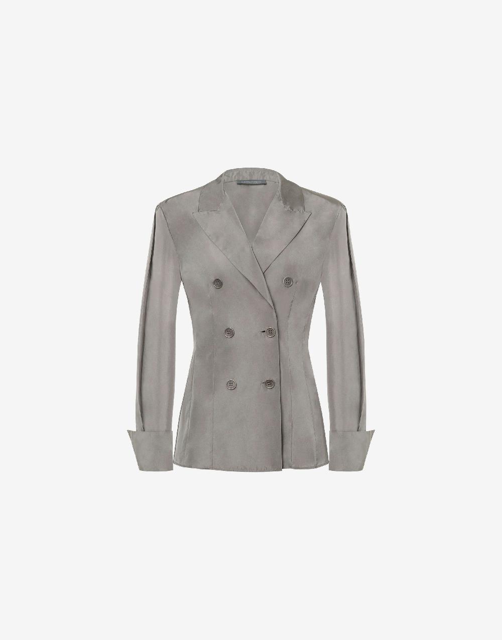 Alberta Ferretti Camicia doppiopetto in taffetà