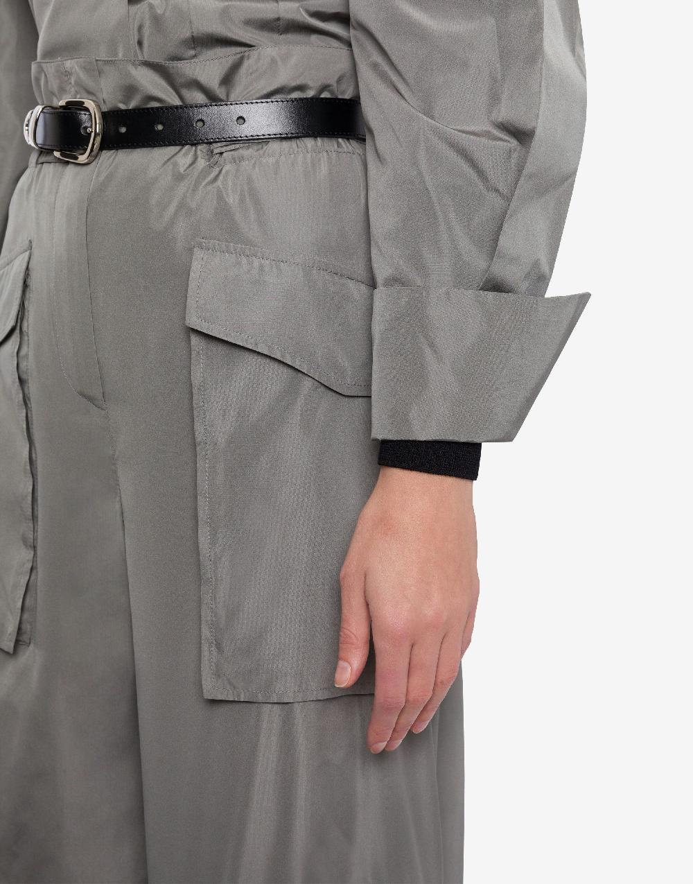 Alberta Ferretti Pantalone a vita alta in taffetà In Saldo