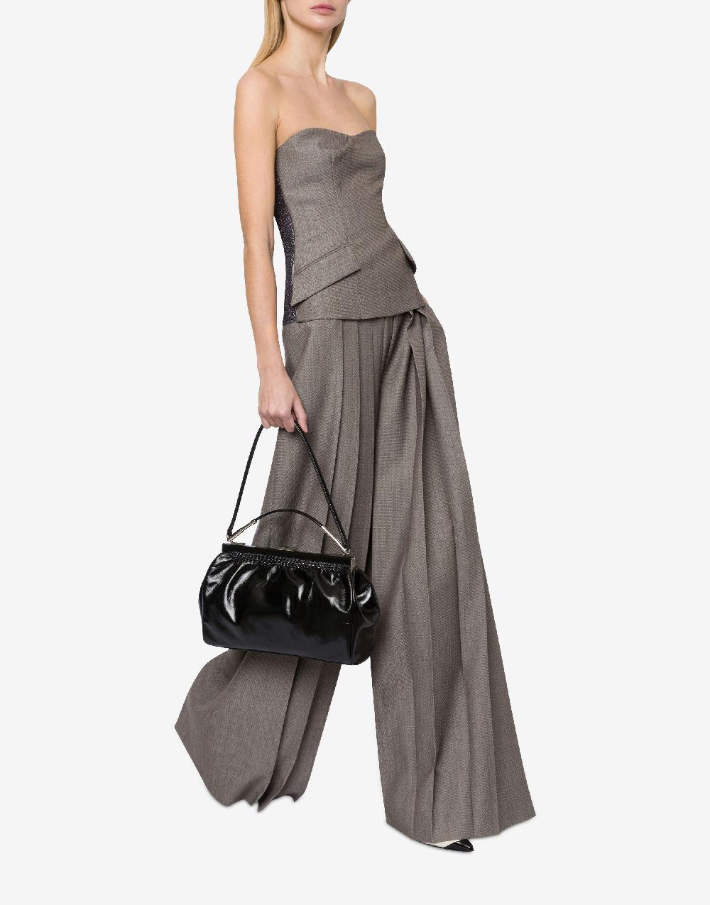 Alberta Ferretti Pantalone in tweed di lana con pieghe 2025