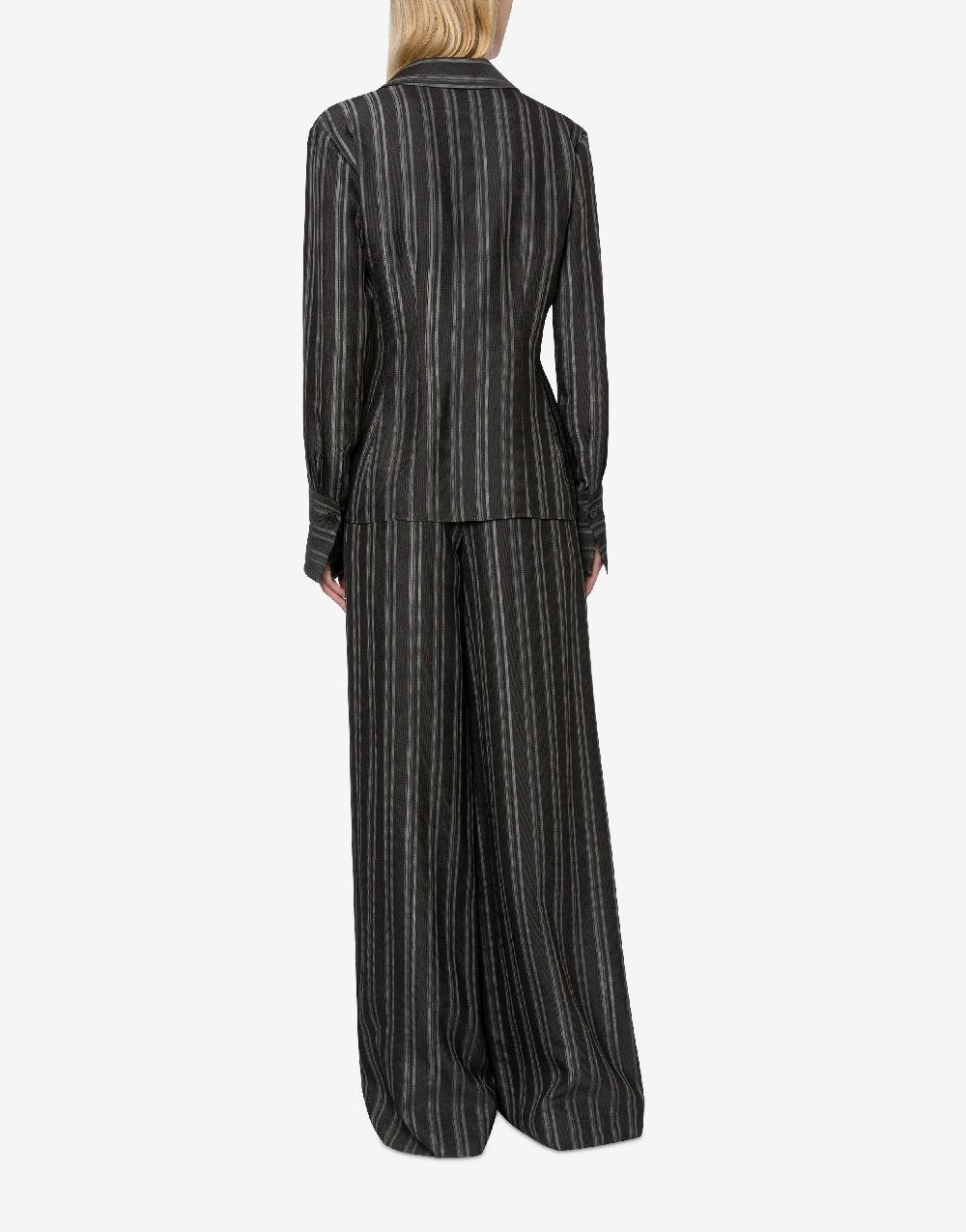 Alberta Ferretti Camicia in saglia di viscosa rigata Nuovo