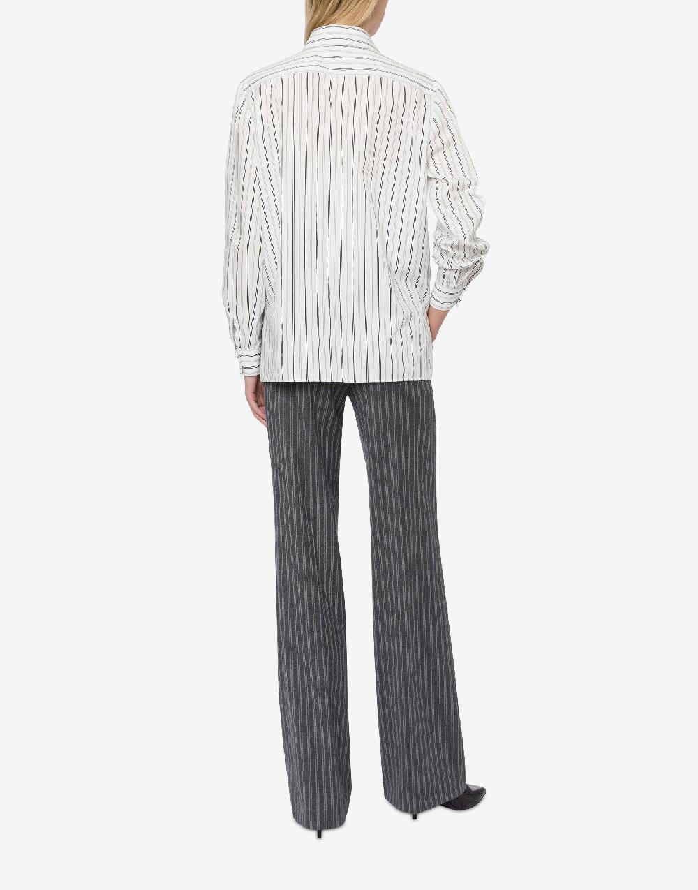 Alberta Ferretti Pantalone in flanella rigata stretch Spedizione Gratuita