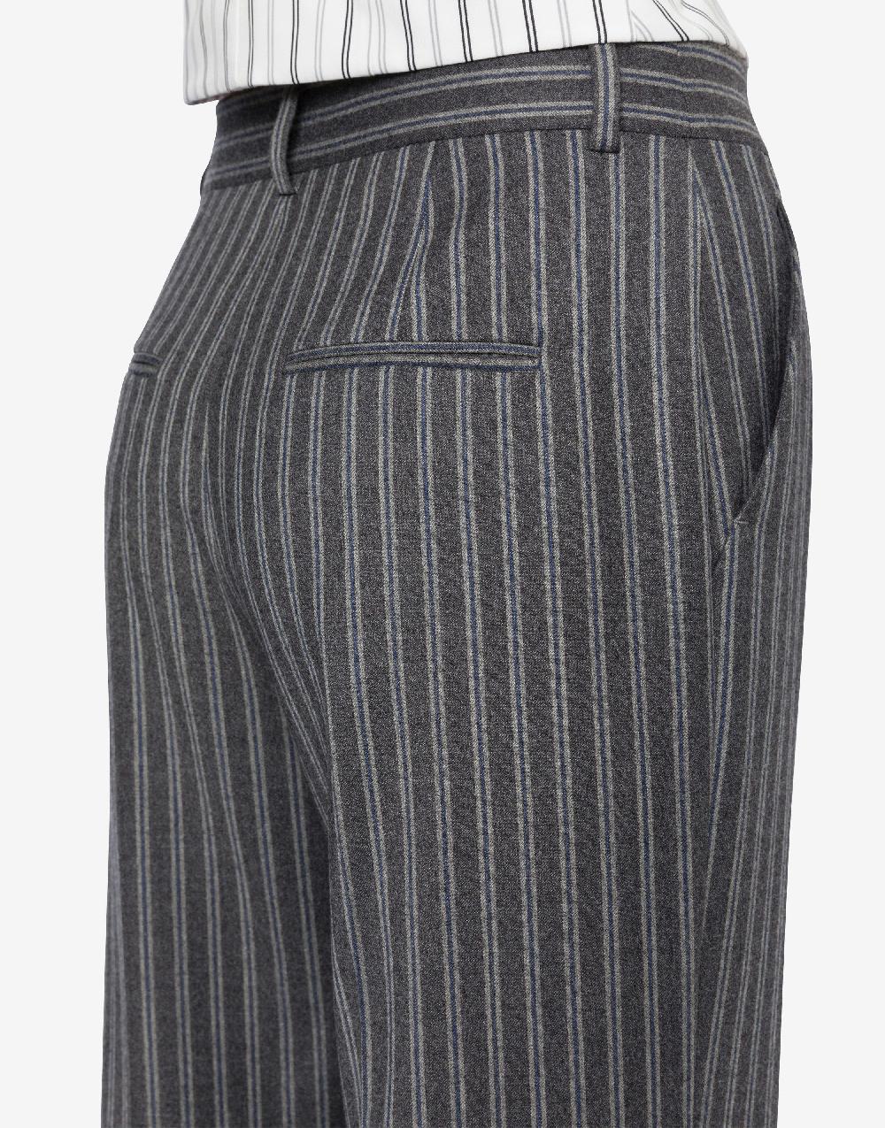 Alberta Ferretti Pantalone in flanella rigata stretch Spedizione Gratuita