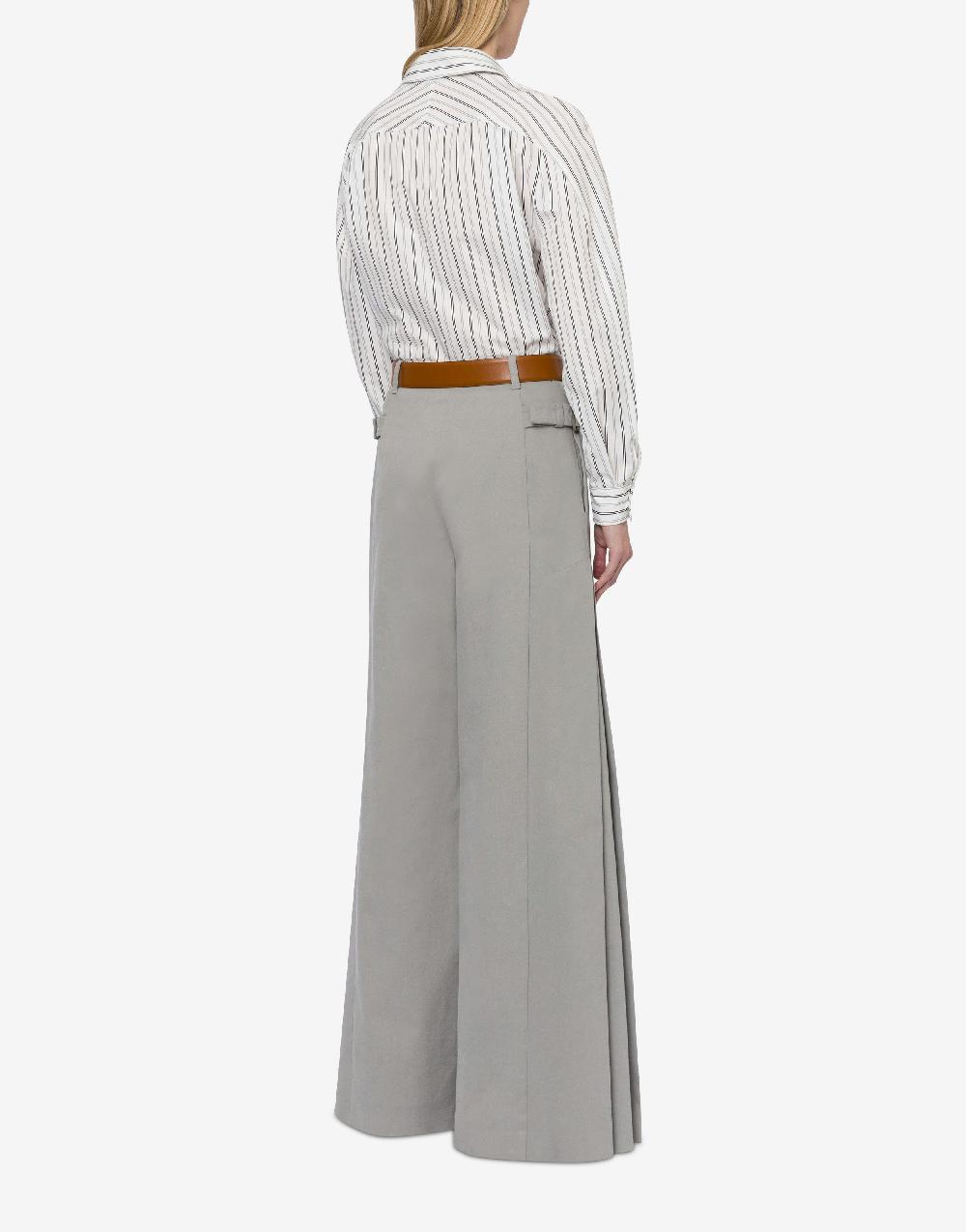 Alberta Ferretti Pantalone oversize in gabardina di cotone stretch Soddisfazione Garantita