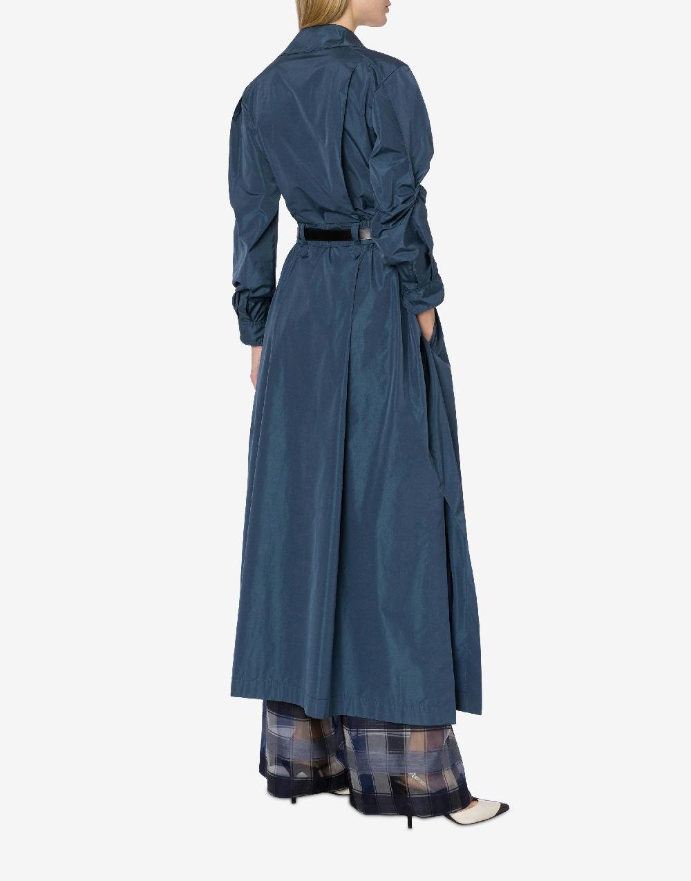 Alberta Ferretti Abito lungo in taffetas con cintura Promozione Limitata