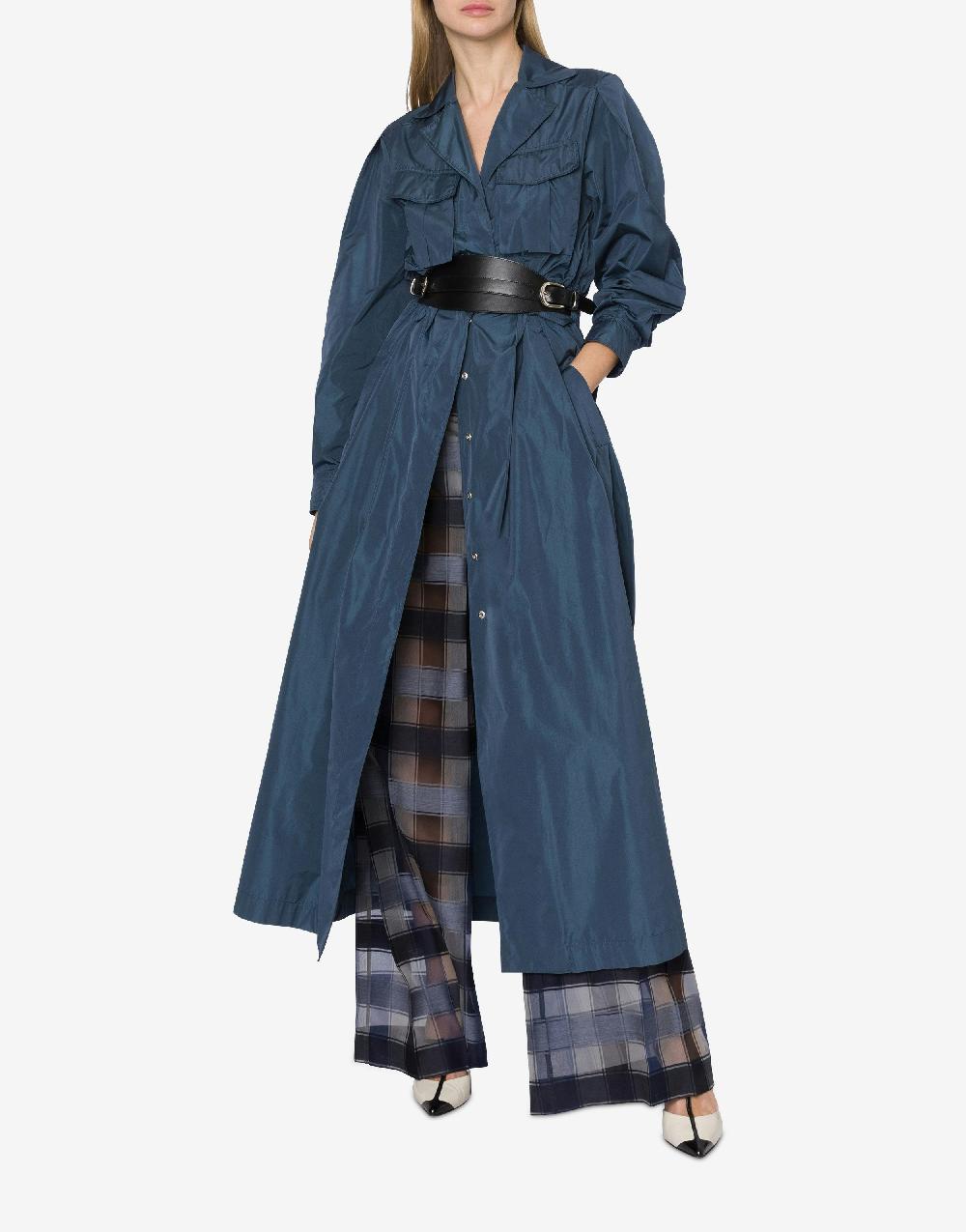 Alberta Ferretti Pantalone a palazzo in organza check lana seta Shopping Online