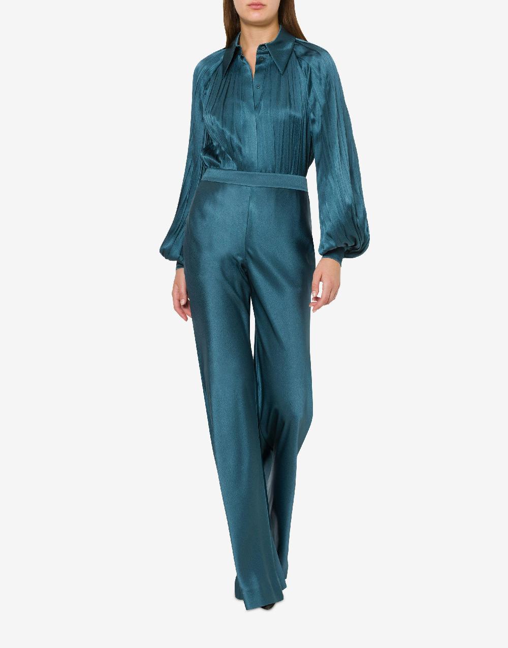 Alberta Ferretti Camicia in raso plissé Prezzo Ridotto