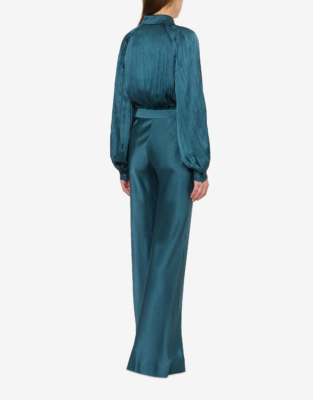 Alberta Ferretti Camicia in raso plissé Prezzo Ridotto