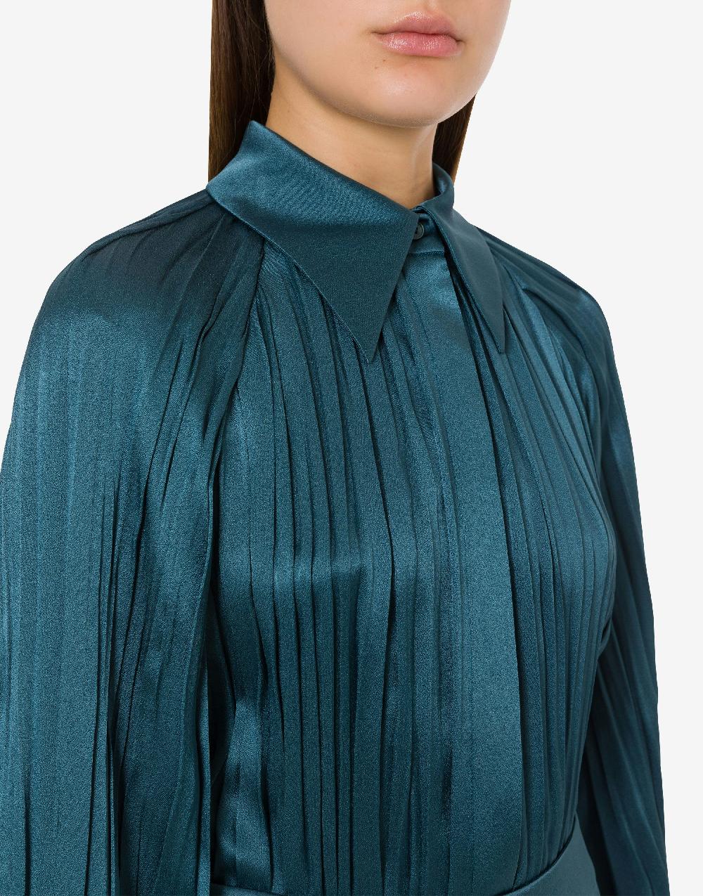 Alberta Ferretti Camicia in raso plissé Prezzo Ridotto