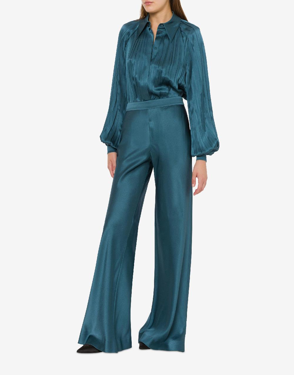 Alberta Ferretti Pantalone flare in raso Sottocosto