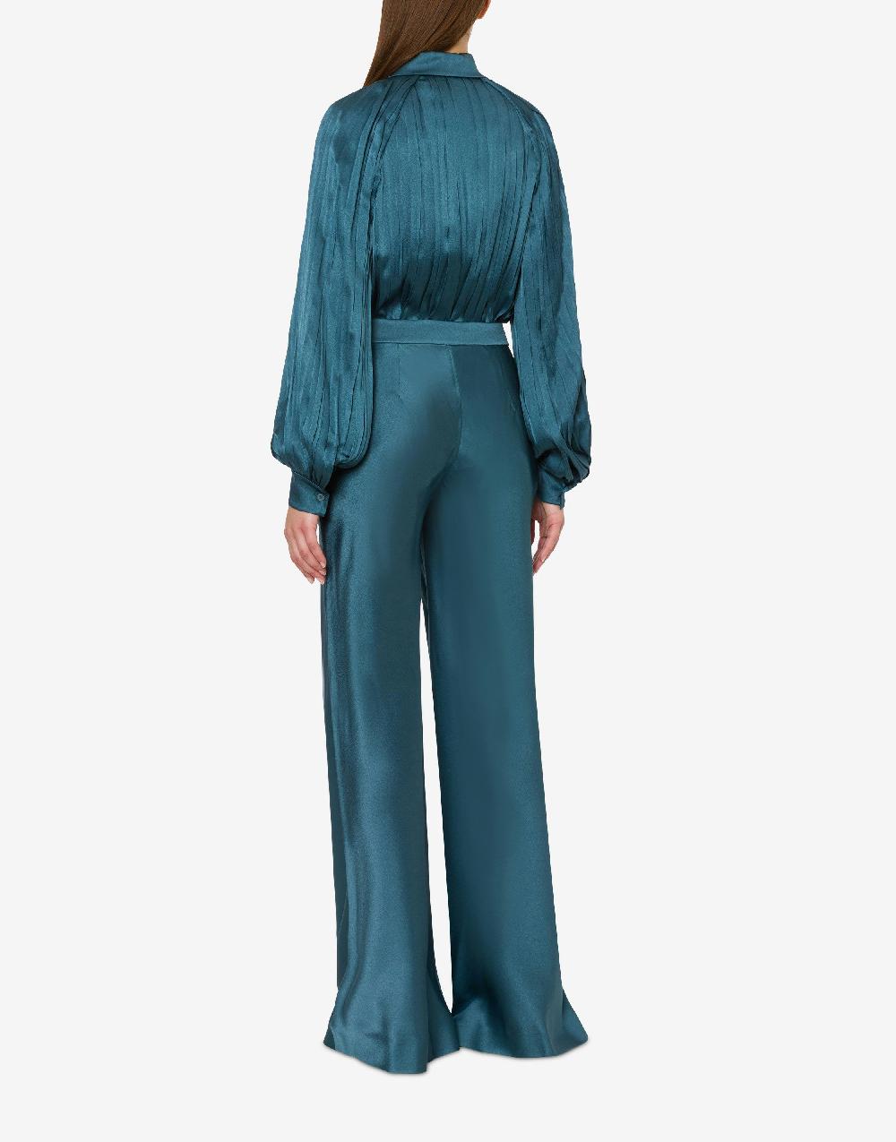 Alberta Ferretti Pantalone flare in raso Sottocosto