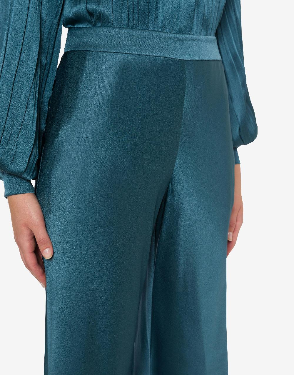 Alberta Ferretti Pantalone flare in raso Sottocosto