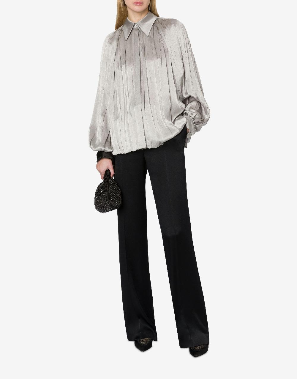 Alberta Ferretti Camicia in raso plissé Convenienza