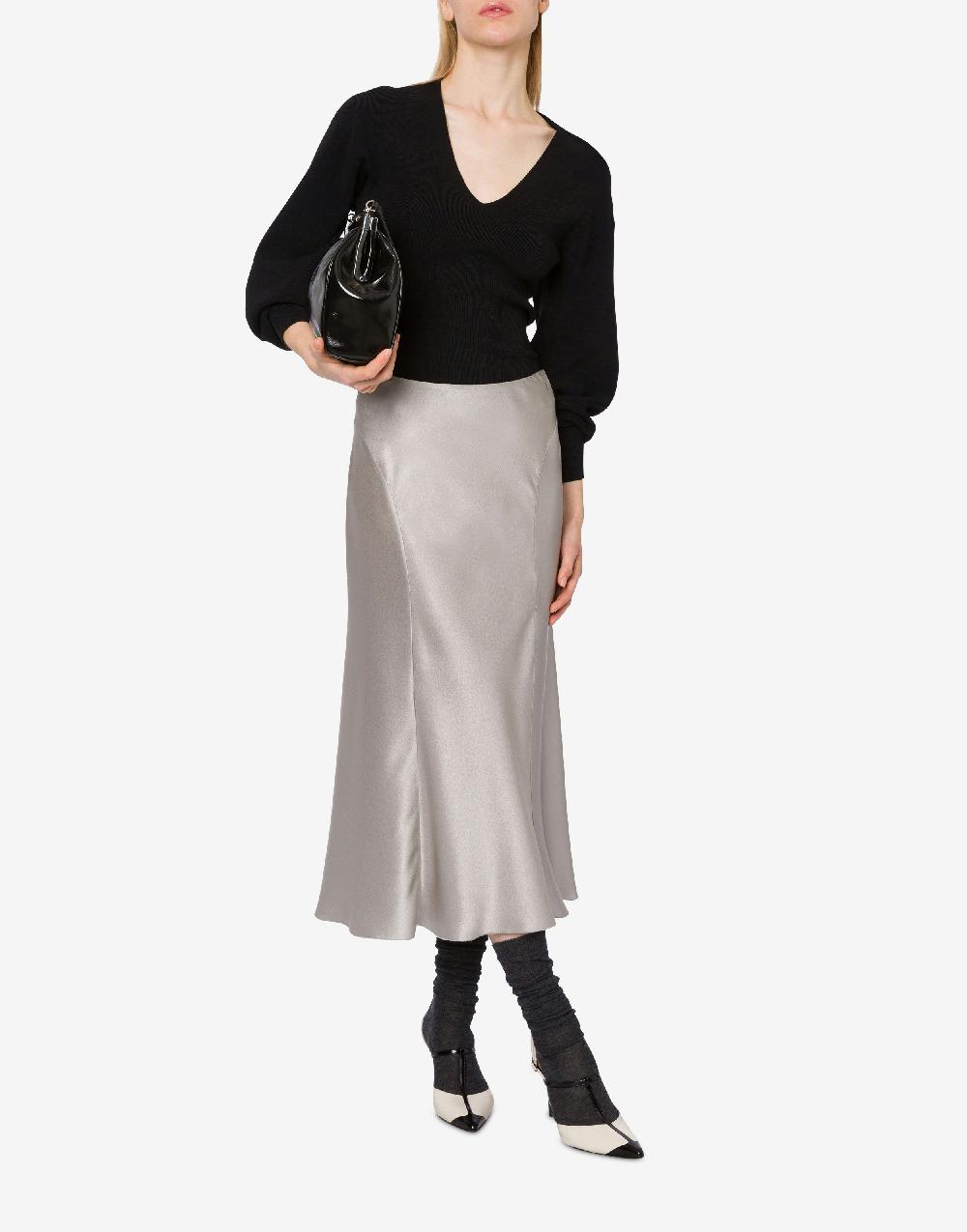 Alberta Ferretti Gonna longuette in raso Economico