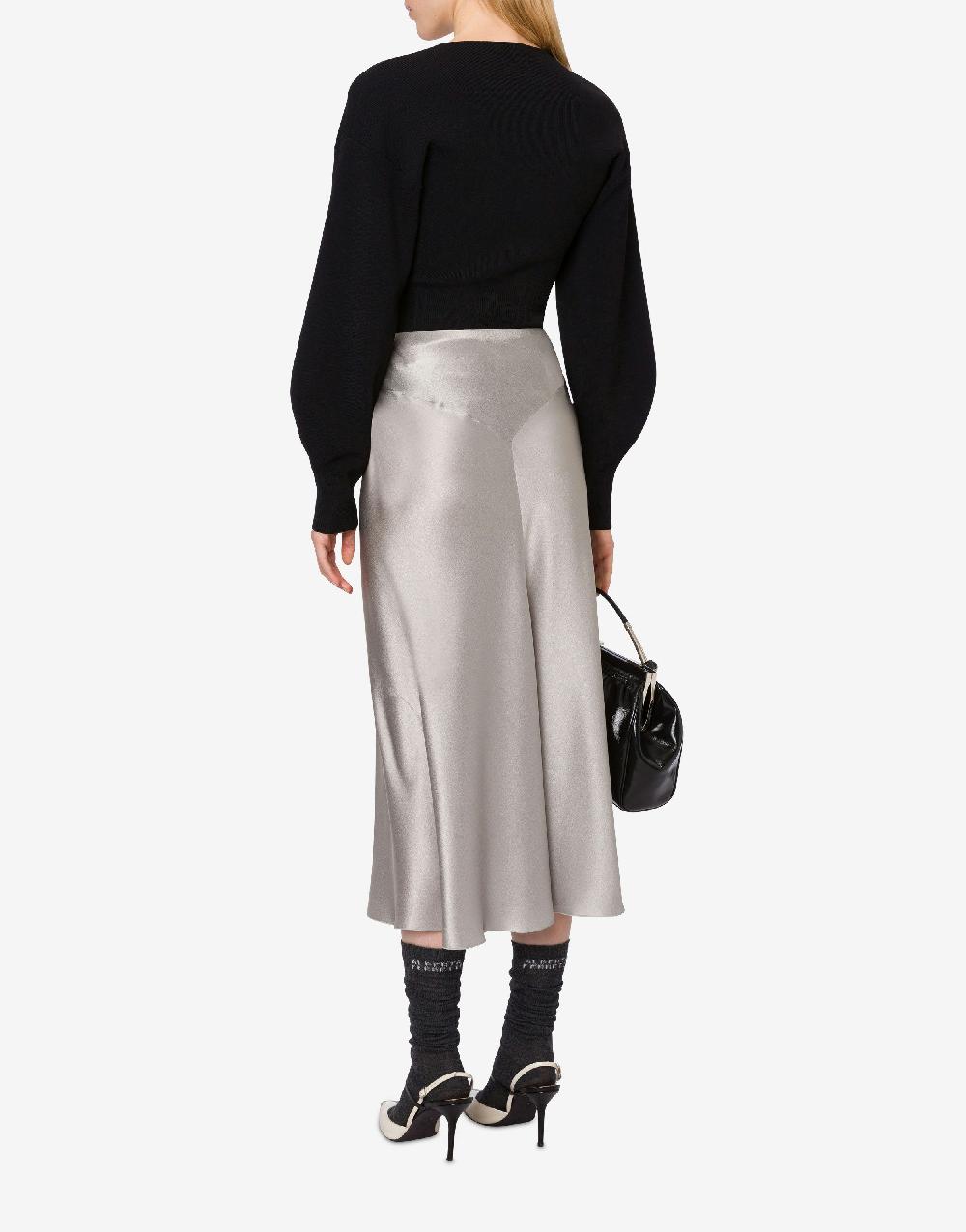 Alberta Ferretti Gonna longuette in raso Economico