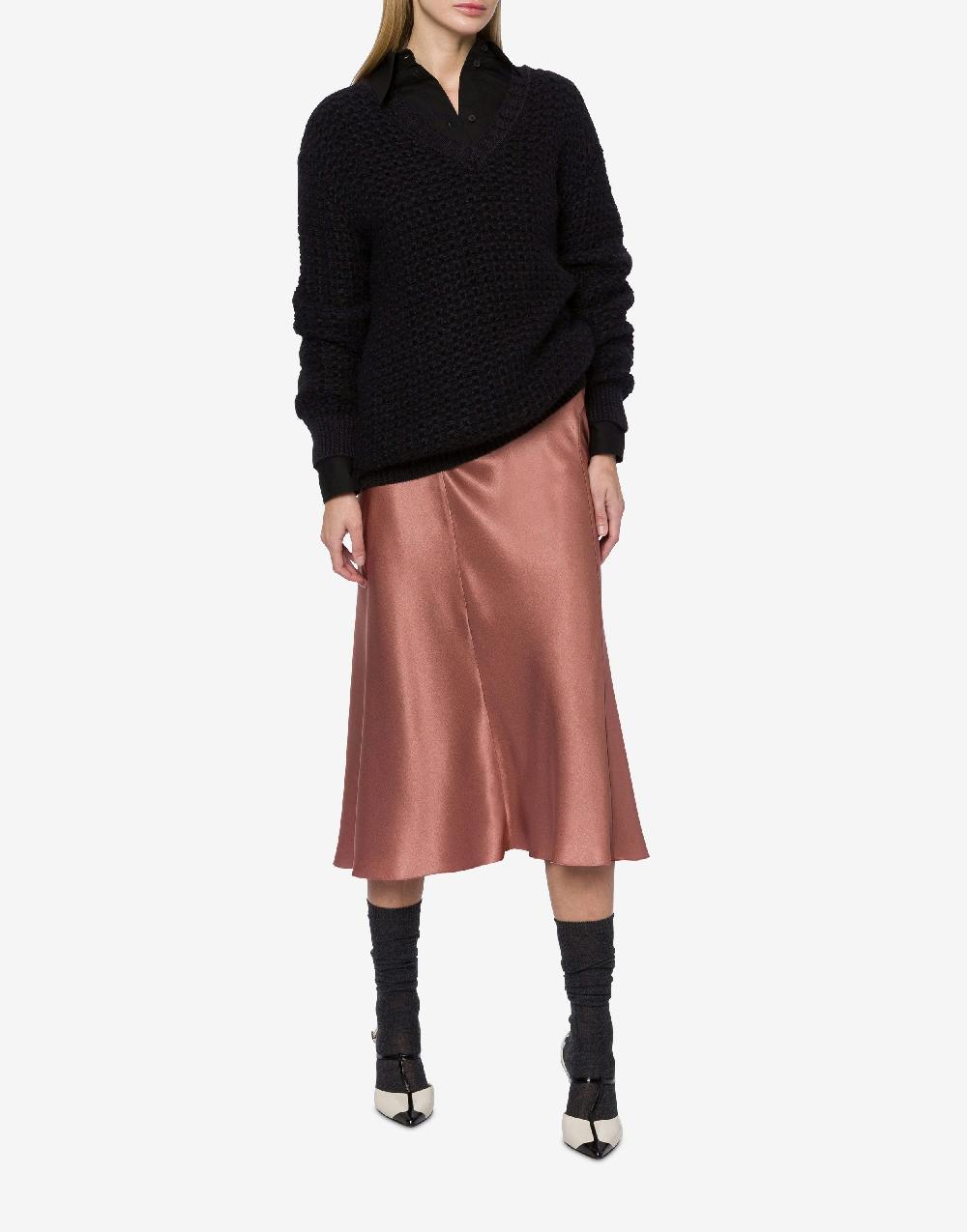 Alberta Ferretti Gonna longuette in raso Outlet