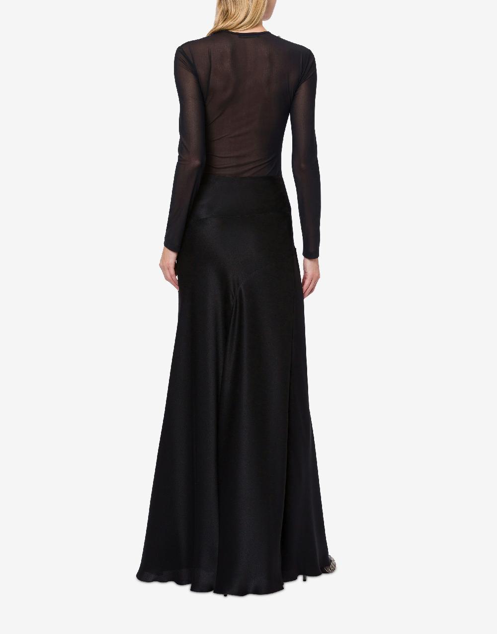 Alberta Ferretti Gonna lunga in raso Vendita Economica