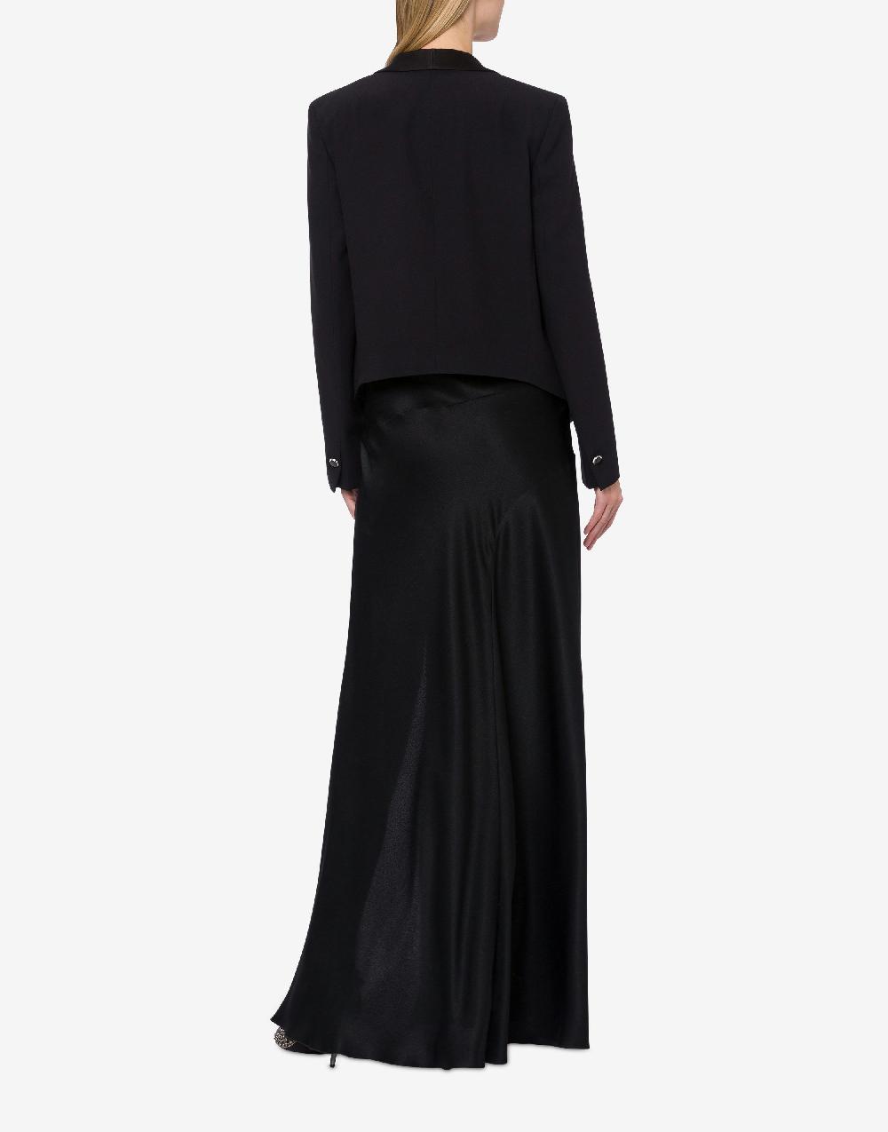 Alberta Ferretti Giacca smoking in enver satin Saldi Di Fabbrica