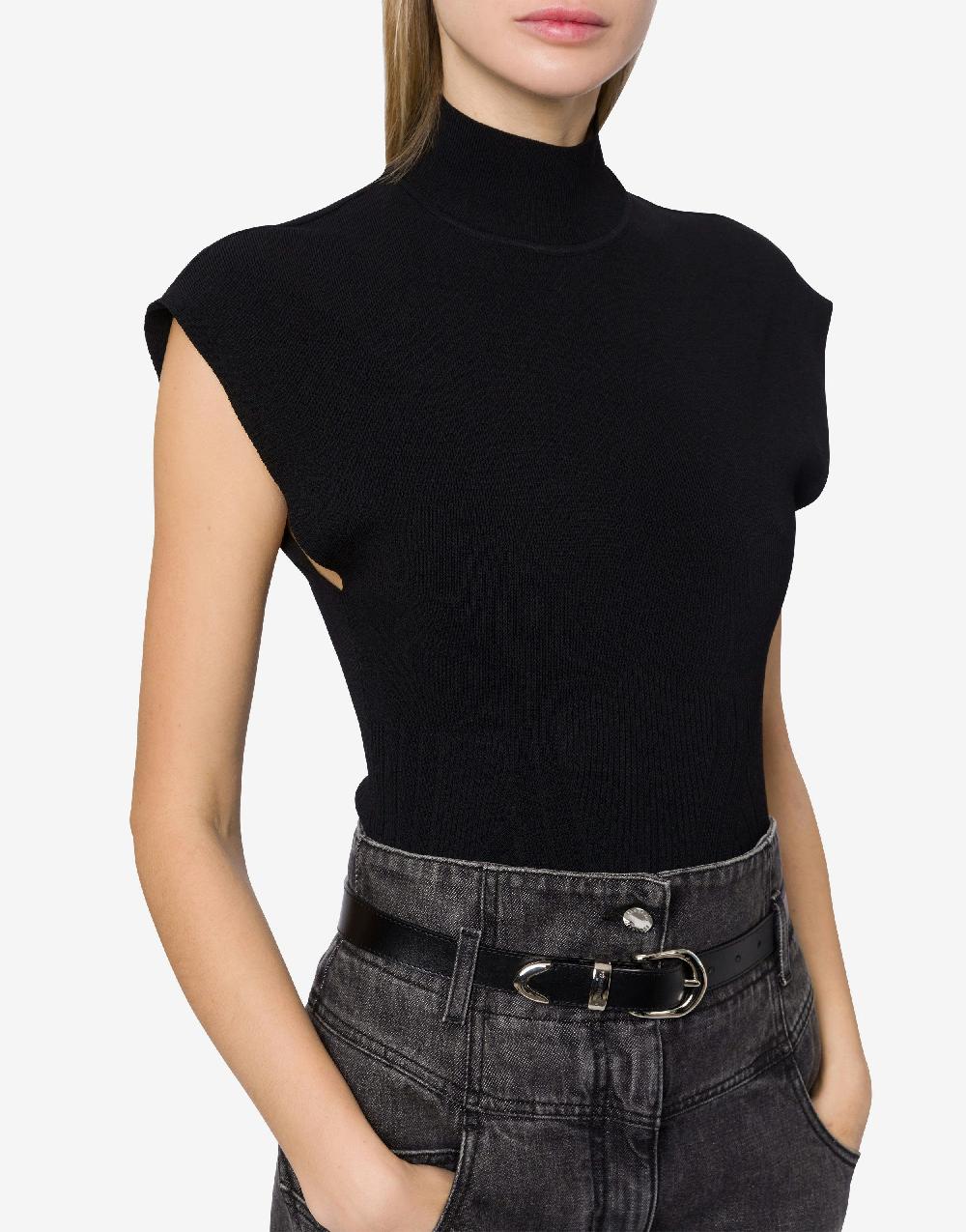 Alberta Ferretti Top a collo alto in maglia stretch I Più Venduti