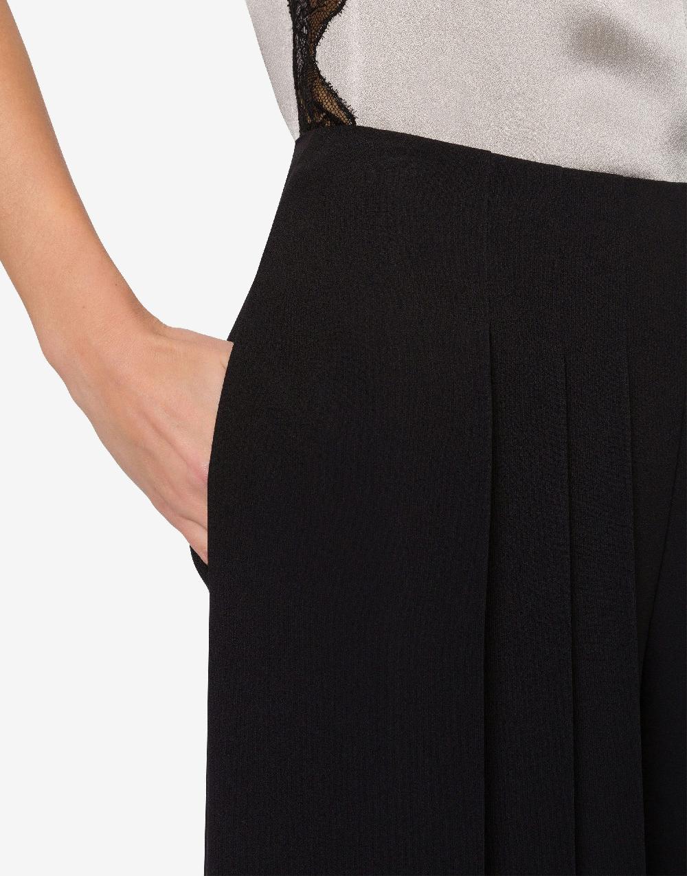 Alberta Ferretti Pantalone in enver satin con pieghe Nuova