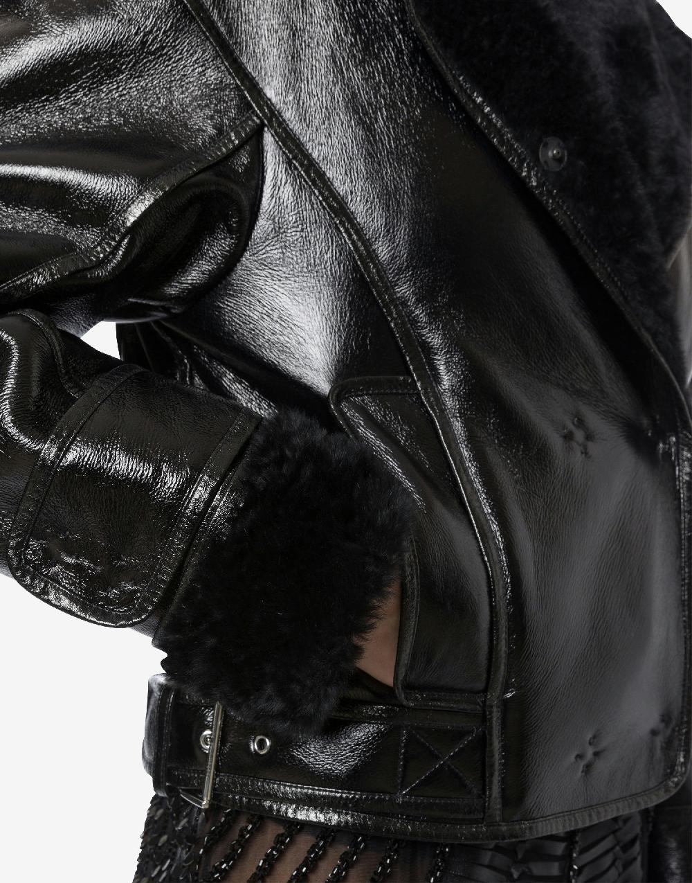 Alberta Ferretti Montone in shearling lucido reversibile In Linea